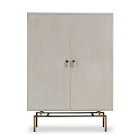 Transitional Bar Cabinet with Concealed Storage