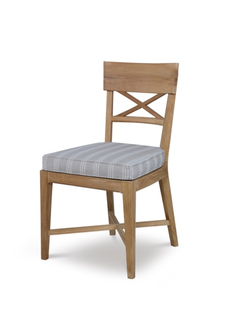 Coastal Outdoor Side Chair with Cushion