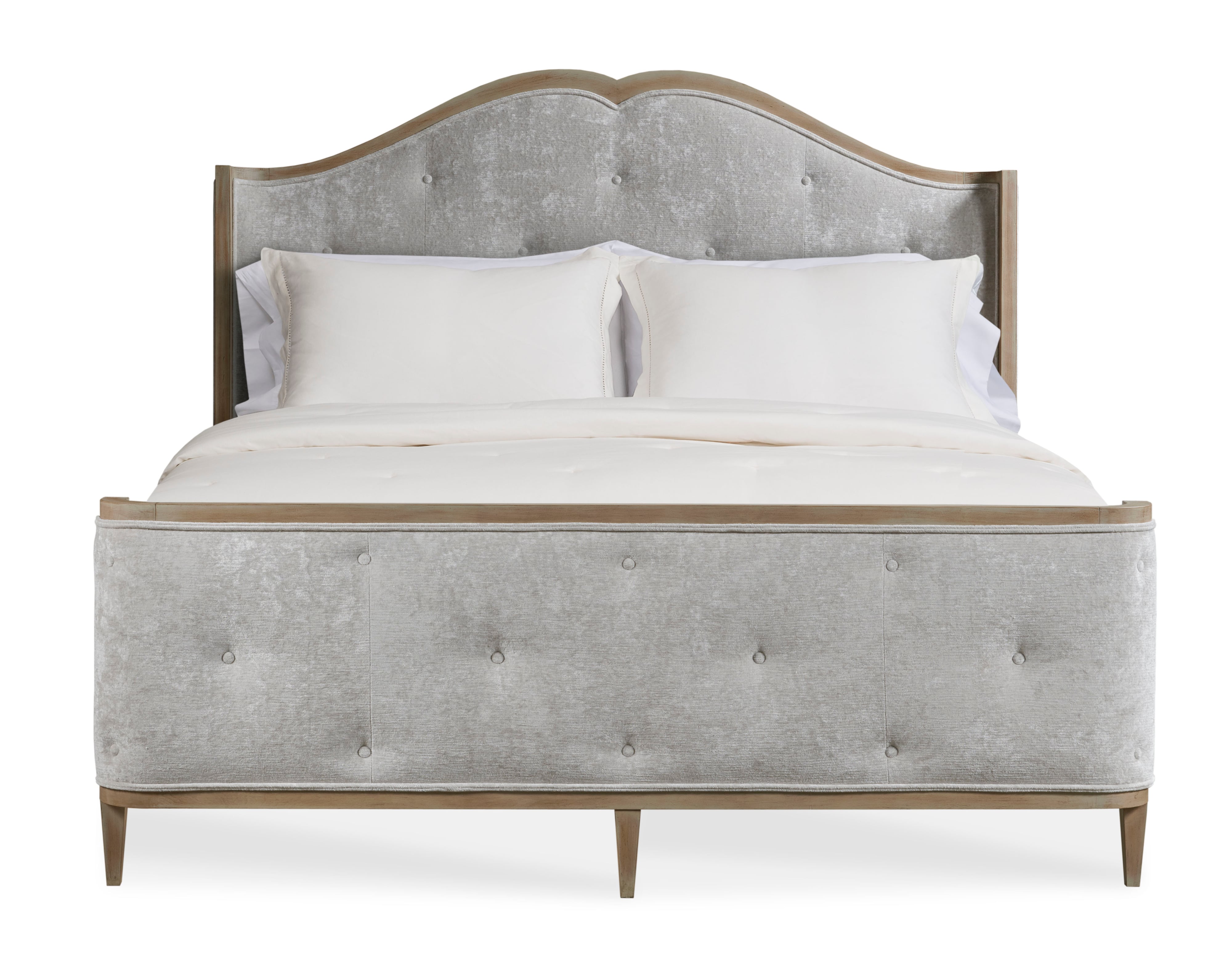 Bed with Upholstered Headboard and Footboard