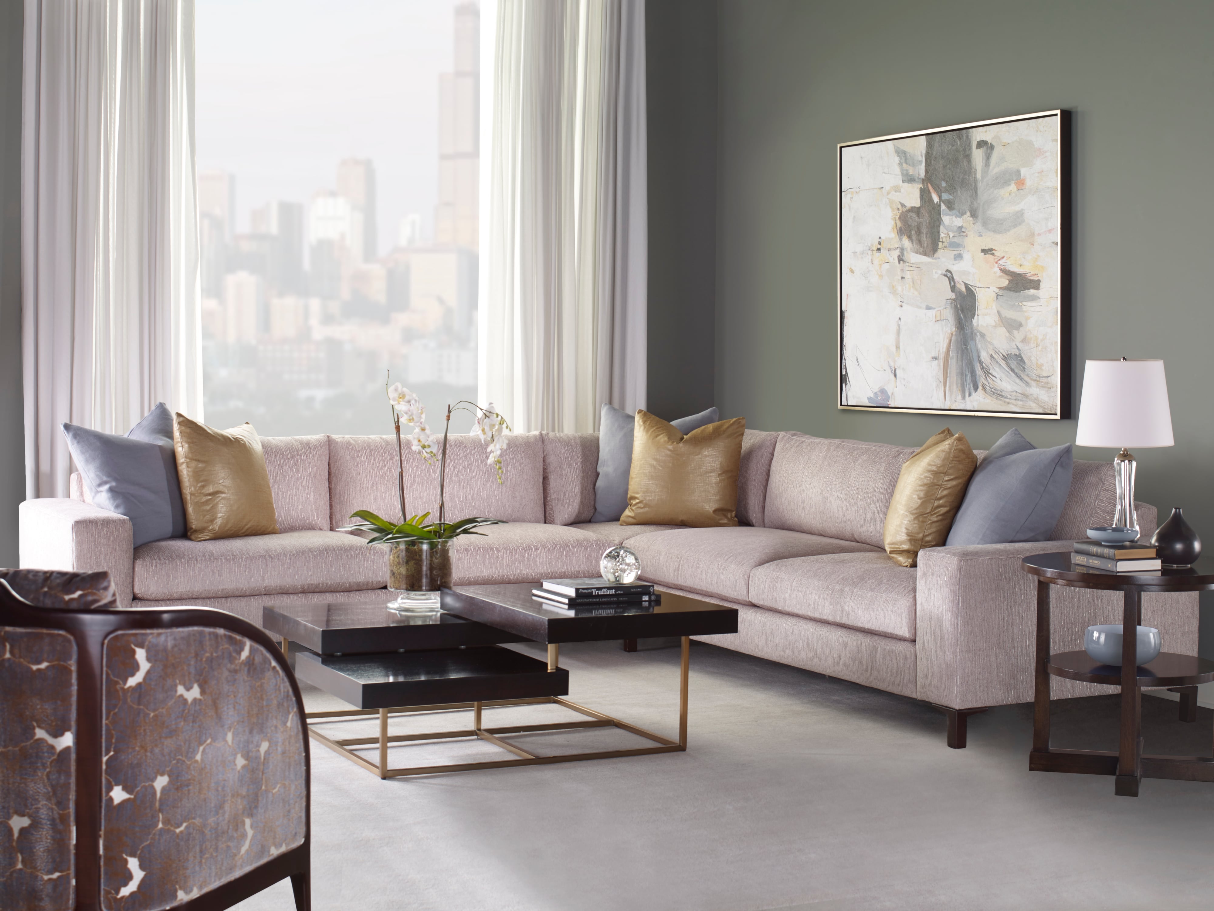 Park Slope Cocktail Table - Ant. Brass