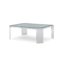 Thomas O'Brien Contemporary Coffee Table with Glass Top