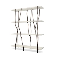 Willow Modern Contemporary 4-Shelf Etagere