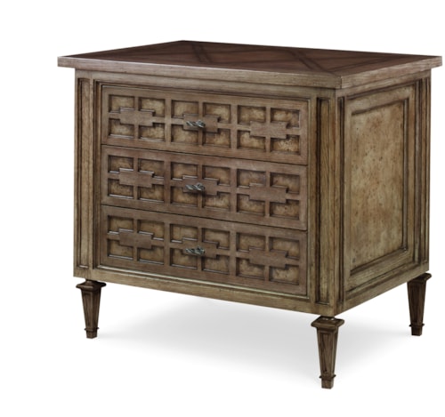 Three Drawer Nightstand (Timber Grey)