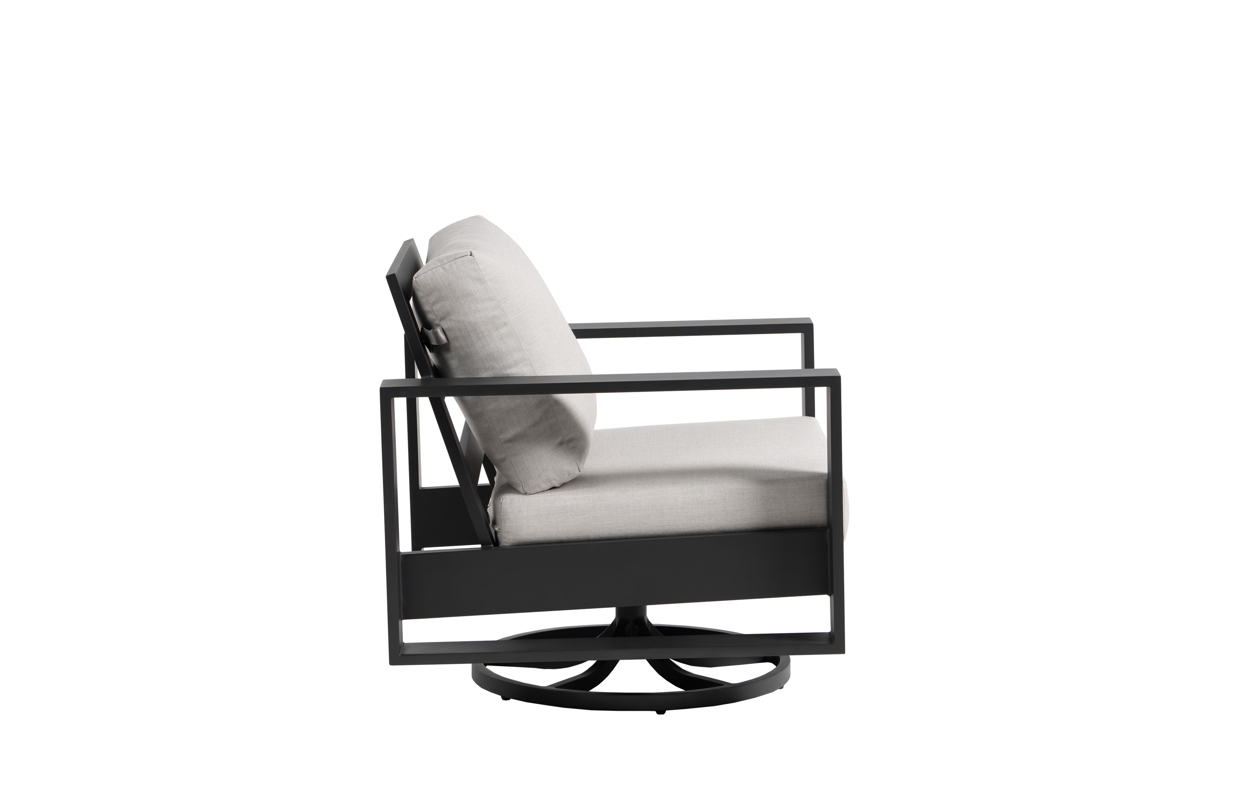 Ratana Vienna Modern Ladder-Back Swivel Club Chair