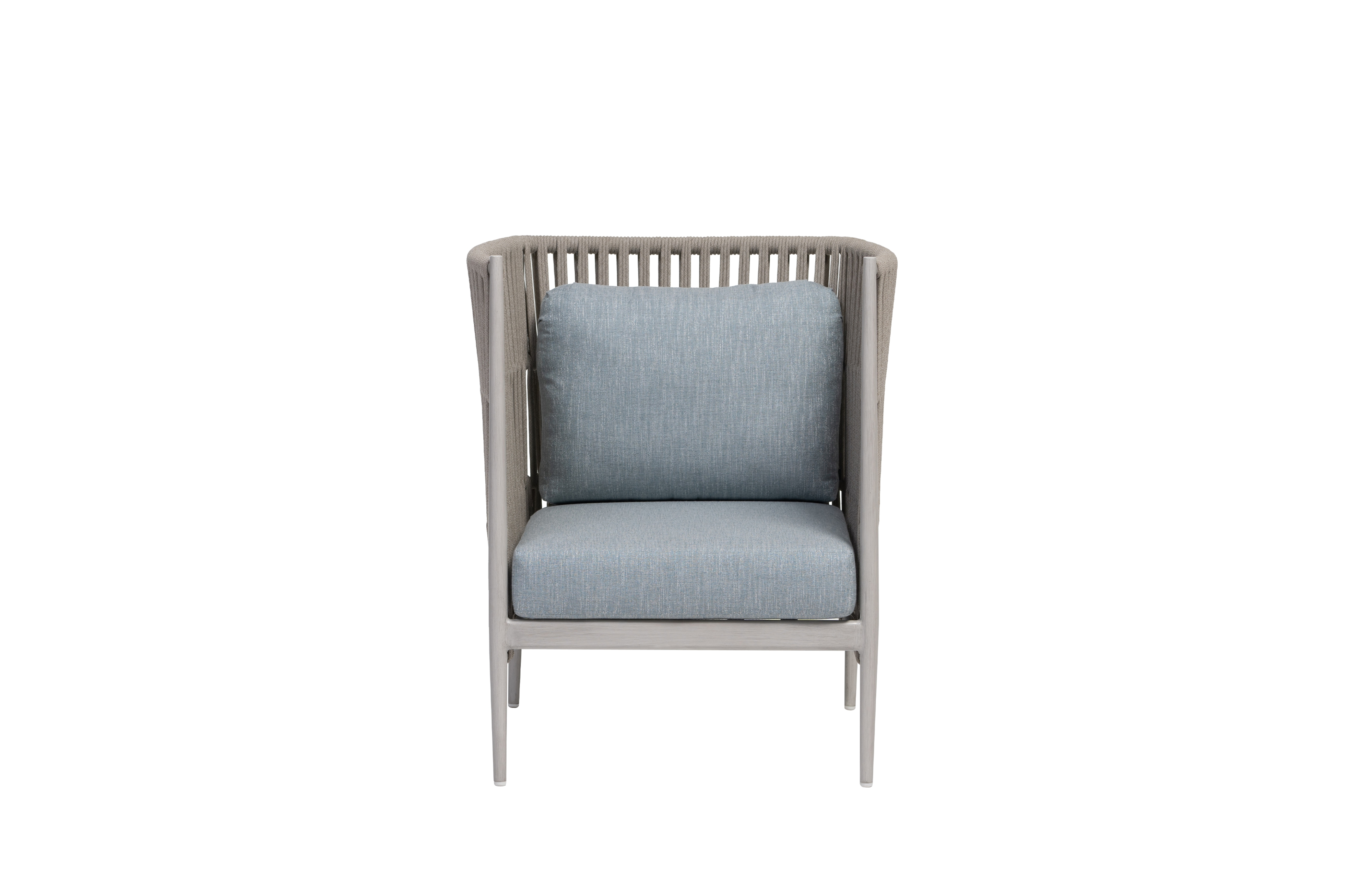 Cushioned Rope High-Back Chair