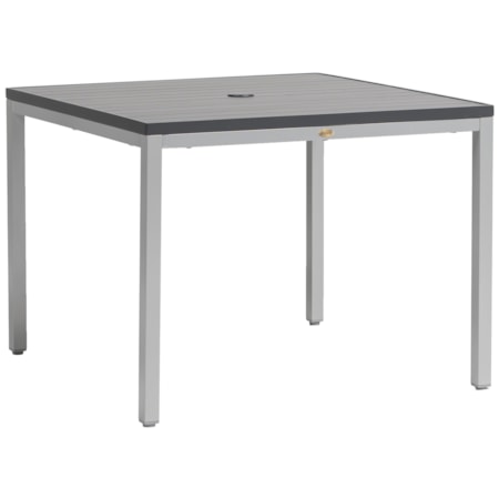 Sq. Aluminum Dining Table w/Umbrella Hole