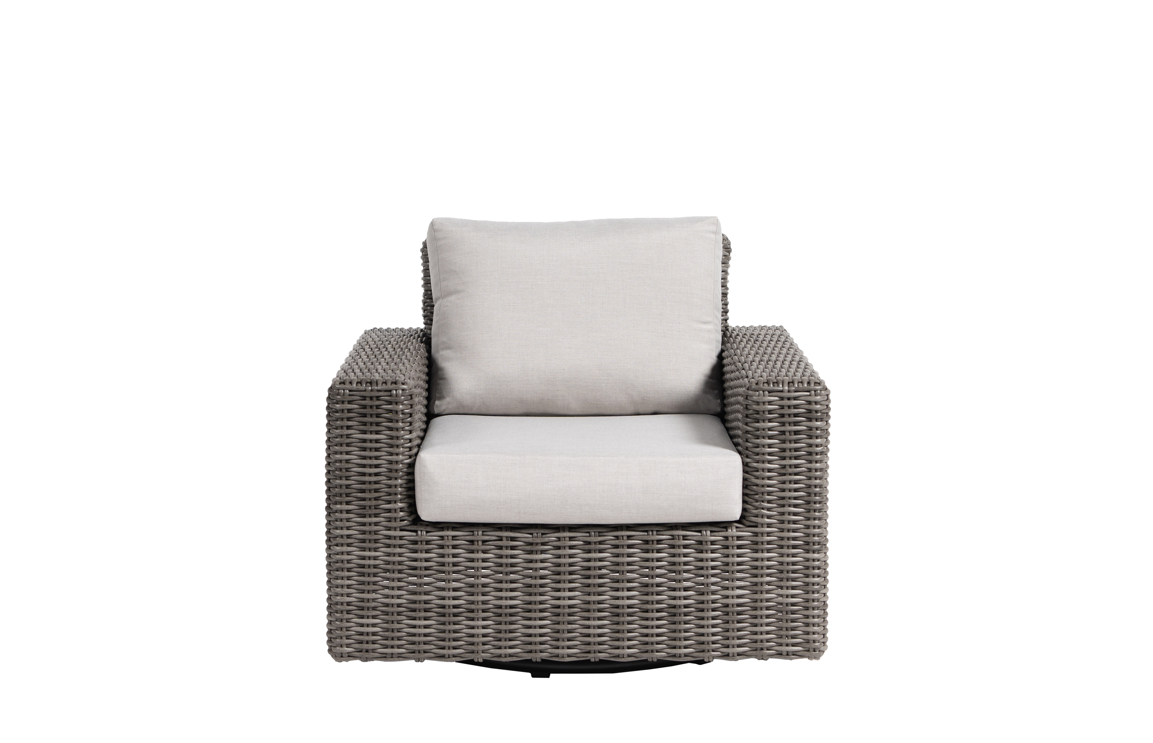 Woven Swivel Gliding Club Chair