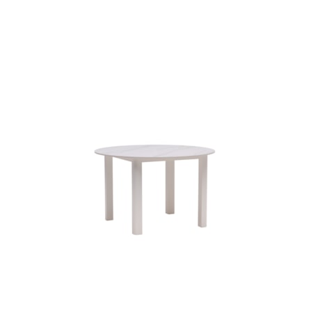 48" Stone-Top Dining Table w/Umbrella Hole