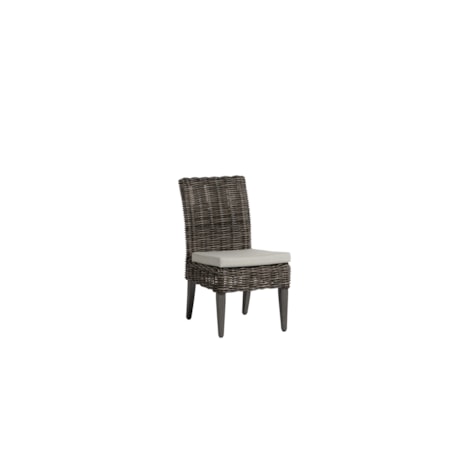 Woven Dining Side Chair w/Seat Cushion