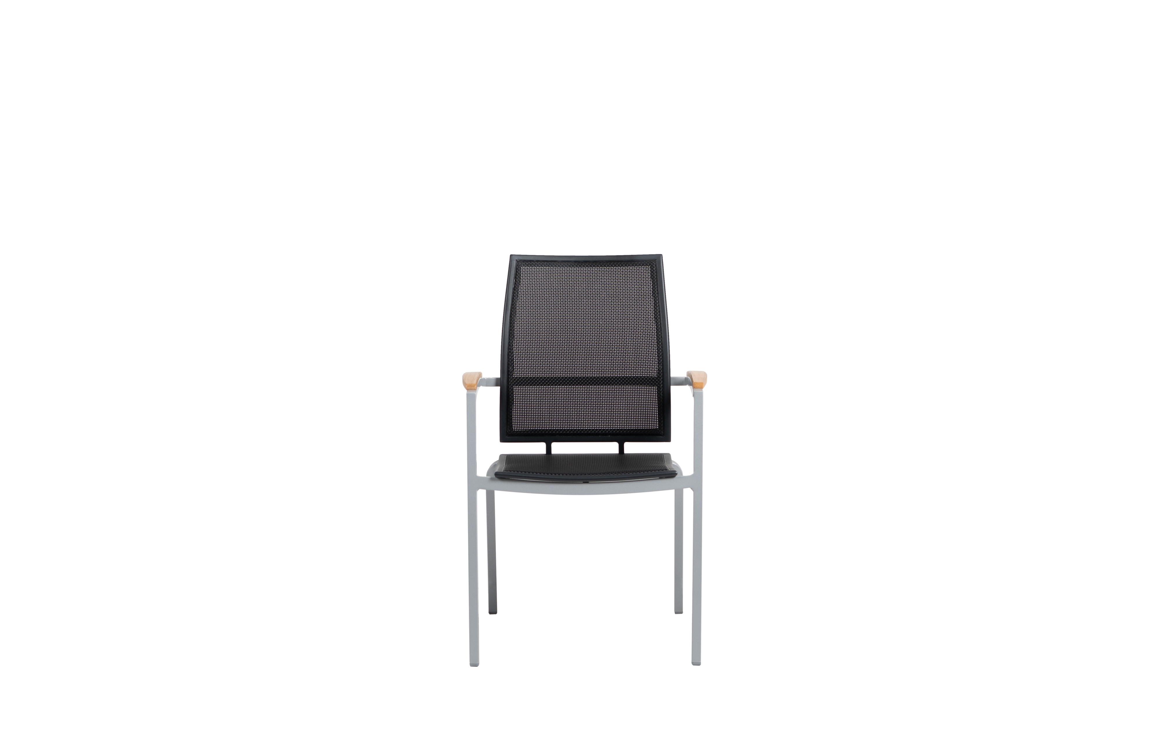 Sling Dining Chair w/Teak Panel Arms