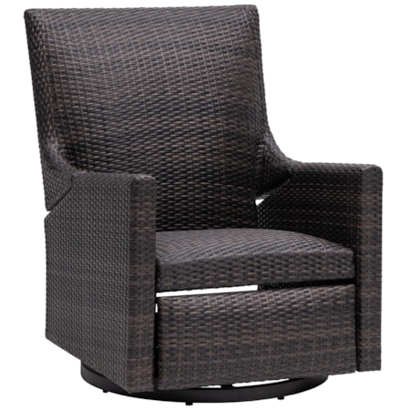 Classic Woven Swivel Recliner