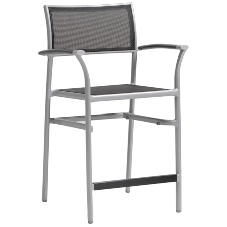 Stacking Sling Counter-Height Arm Chair