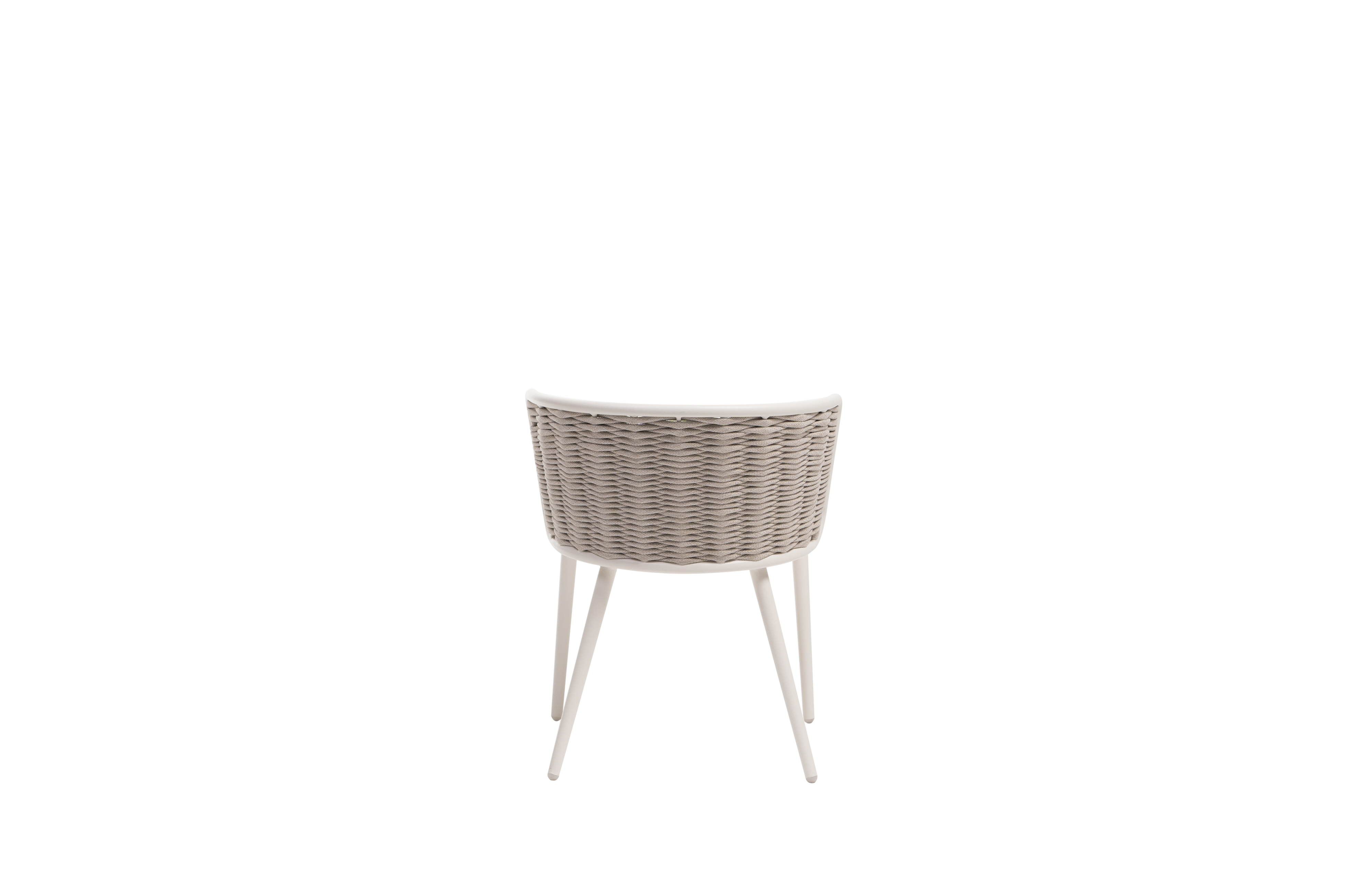 Ratana Diva Woven Strap Barrel-Back Dining Side Chair