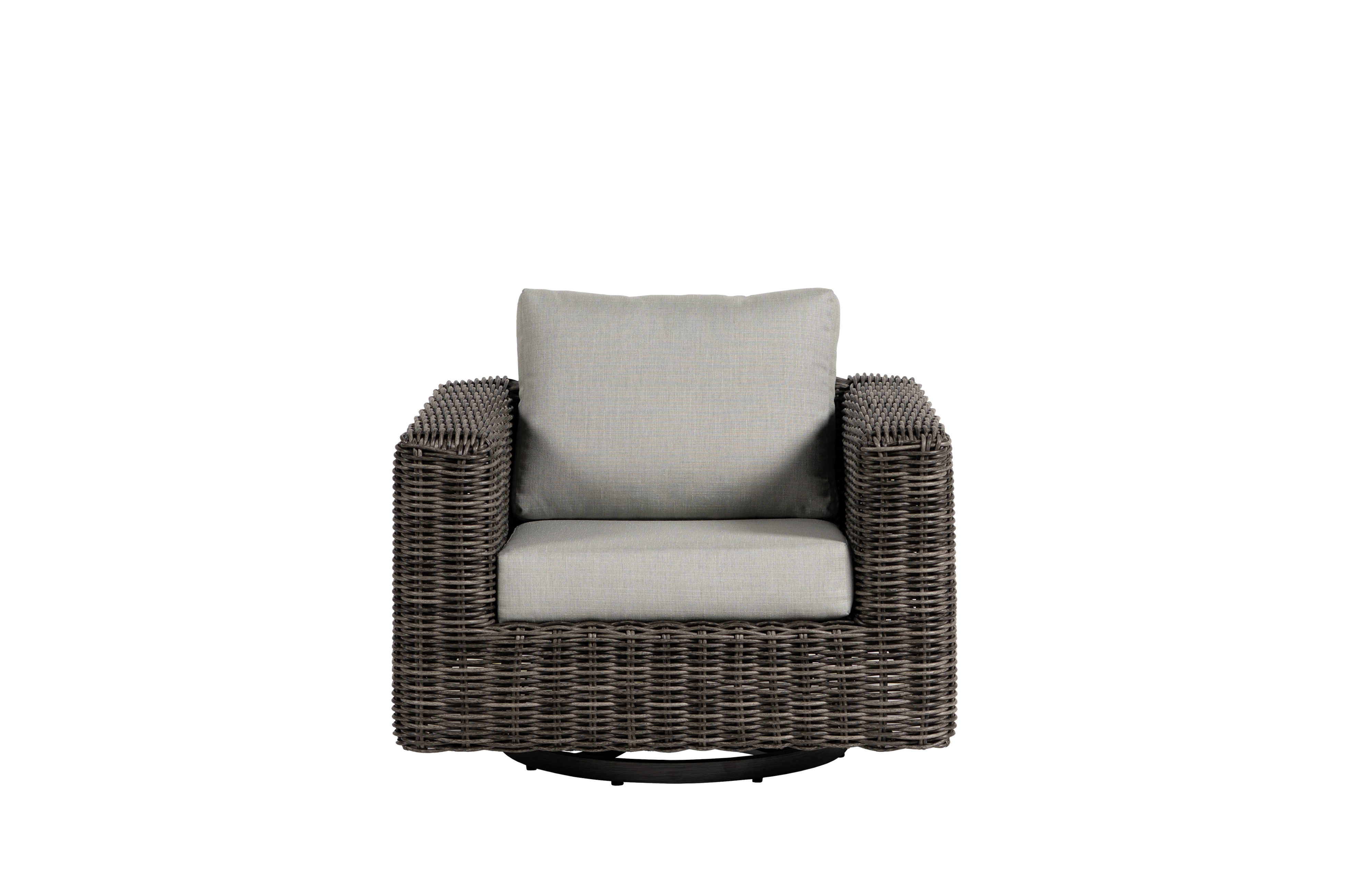 Woven Swivel Gliding Club Chair