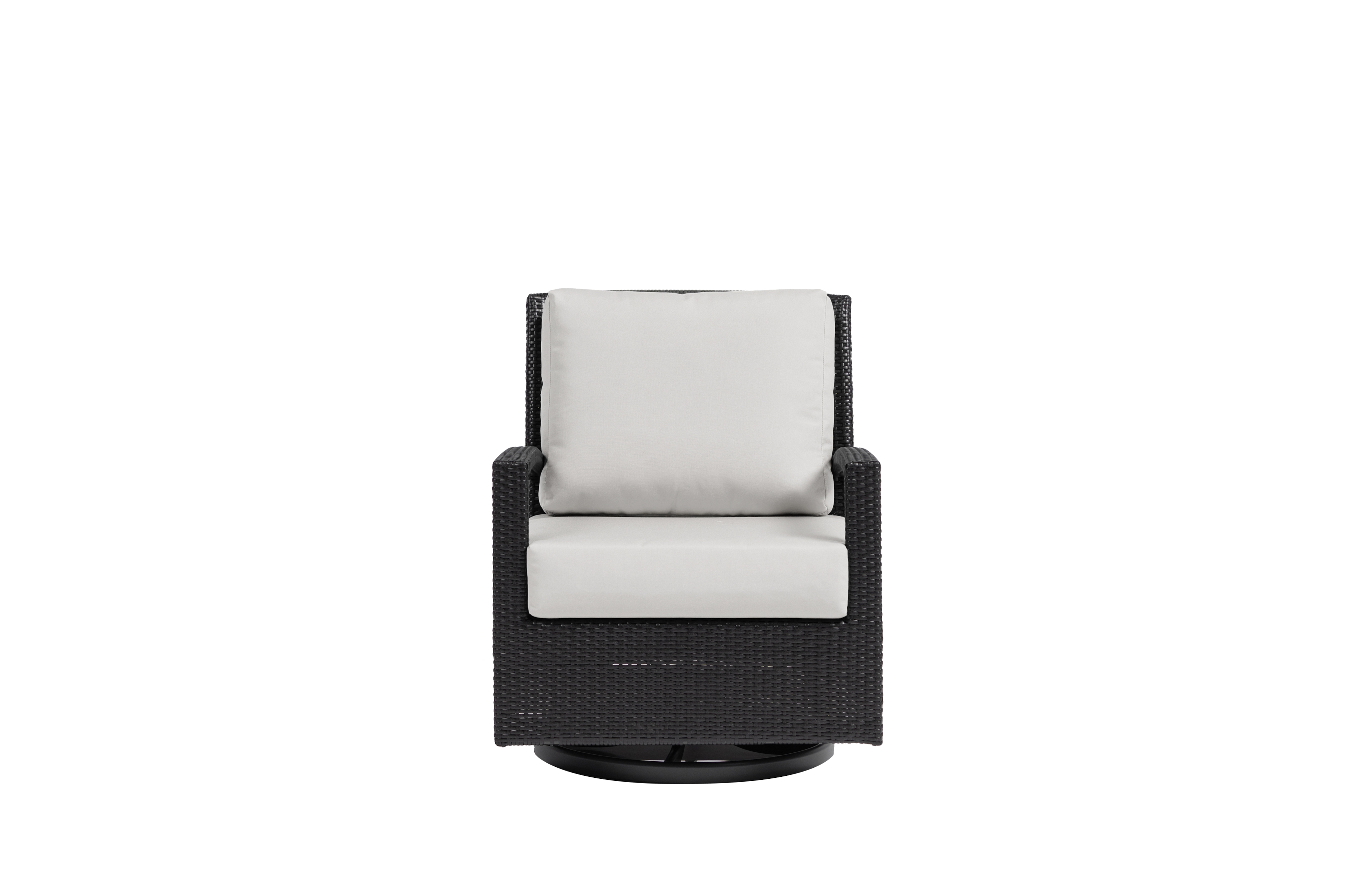 Woven Open-Arm Swivel Glider