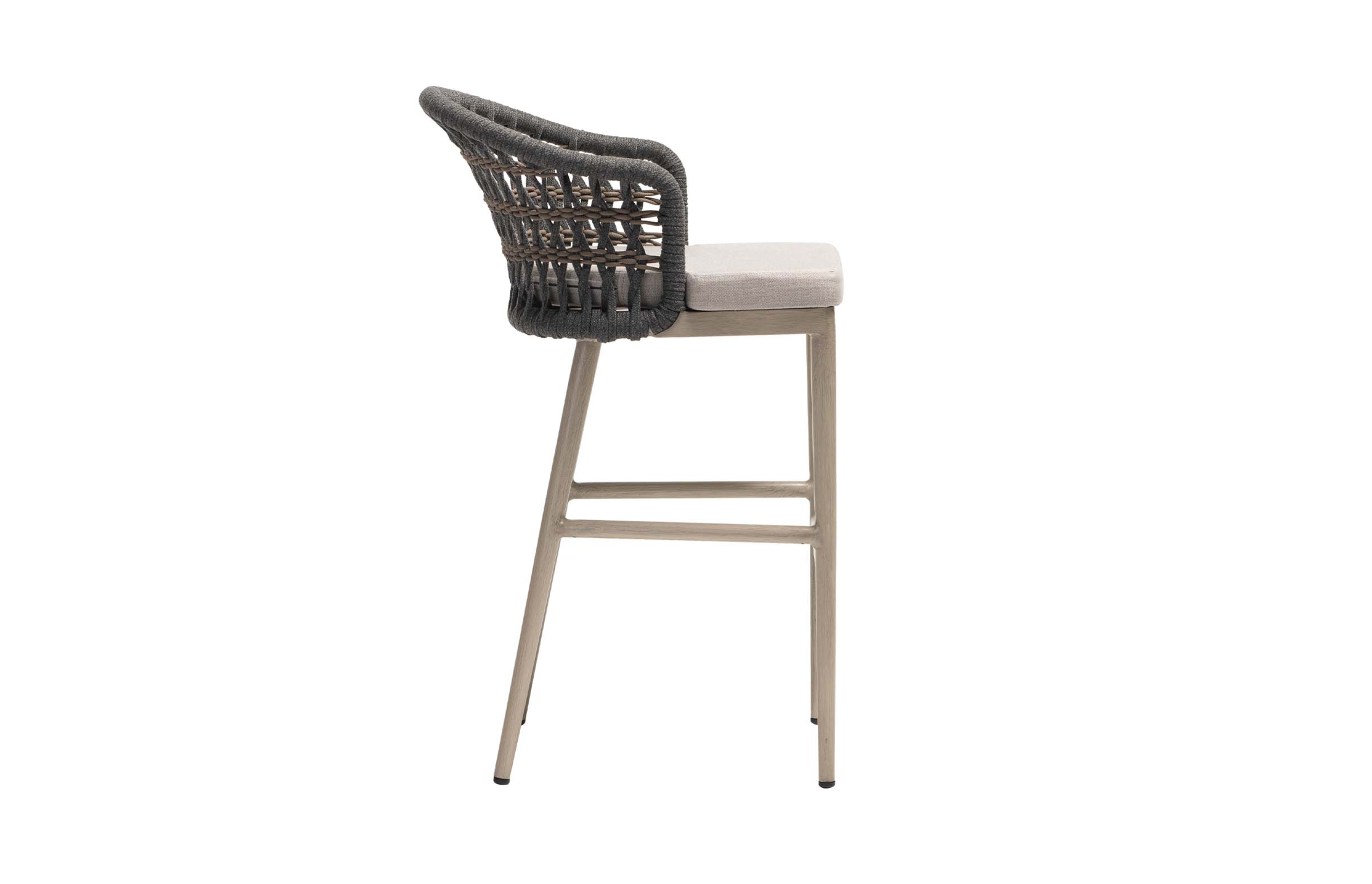 Ratana Coconut Grove Rope Barrel-Back Bar Chair