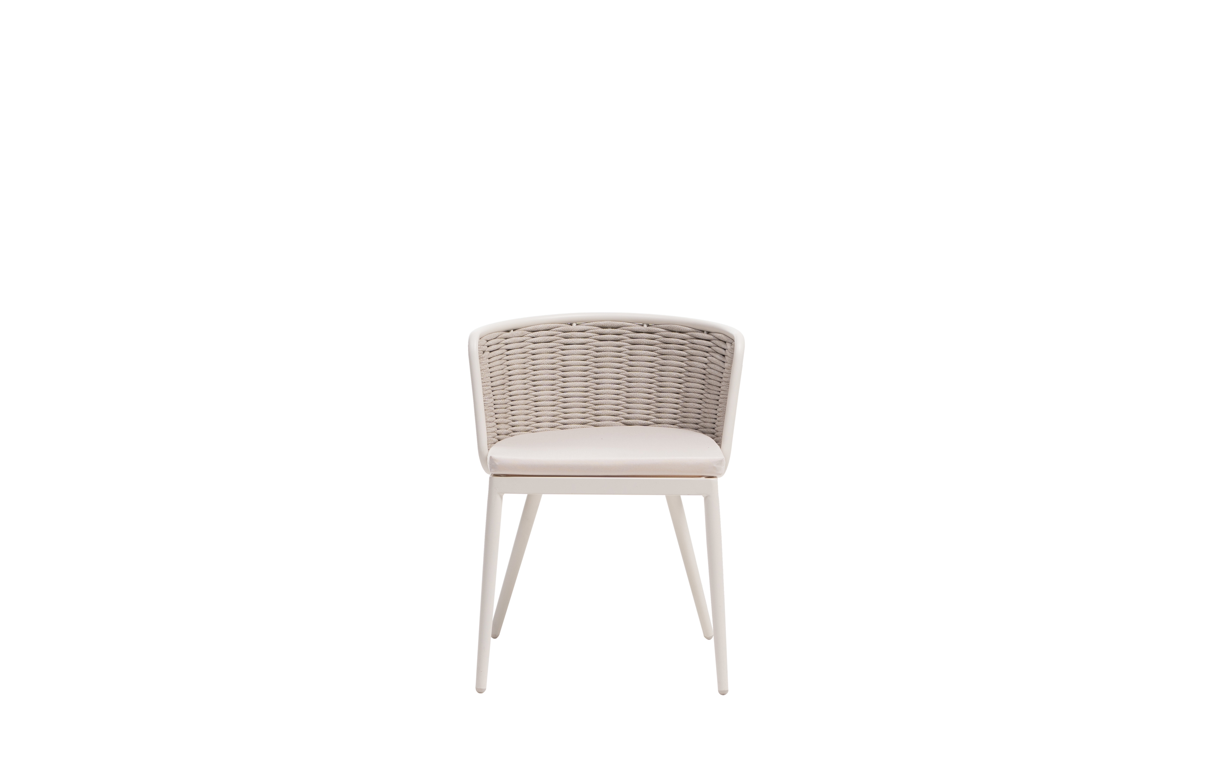 Ratana Diva Woven Strap Barrel-Back Dining Side Chair