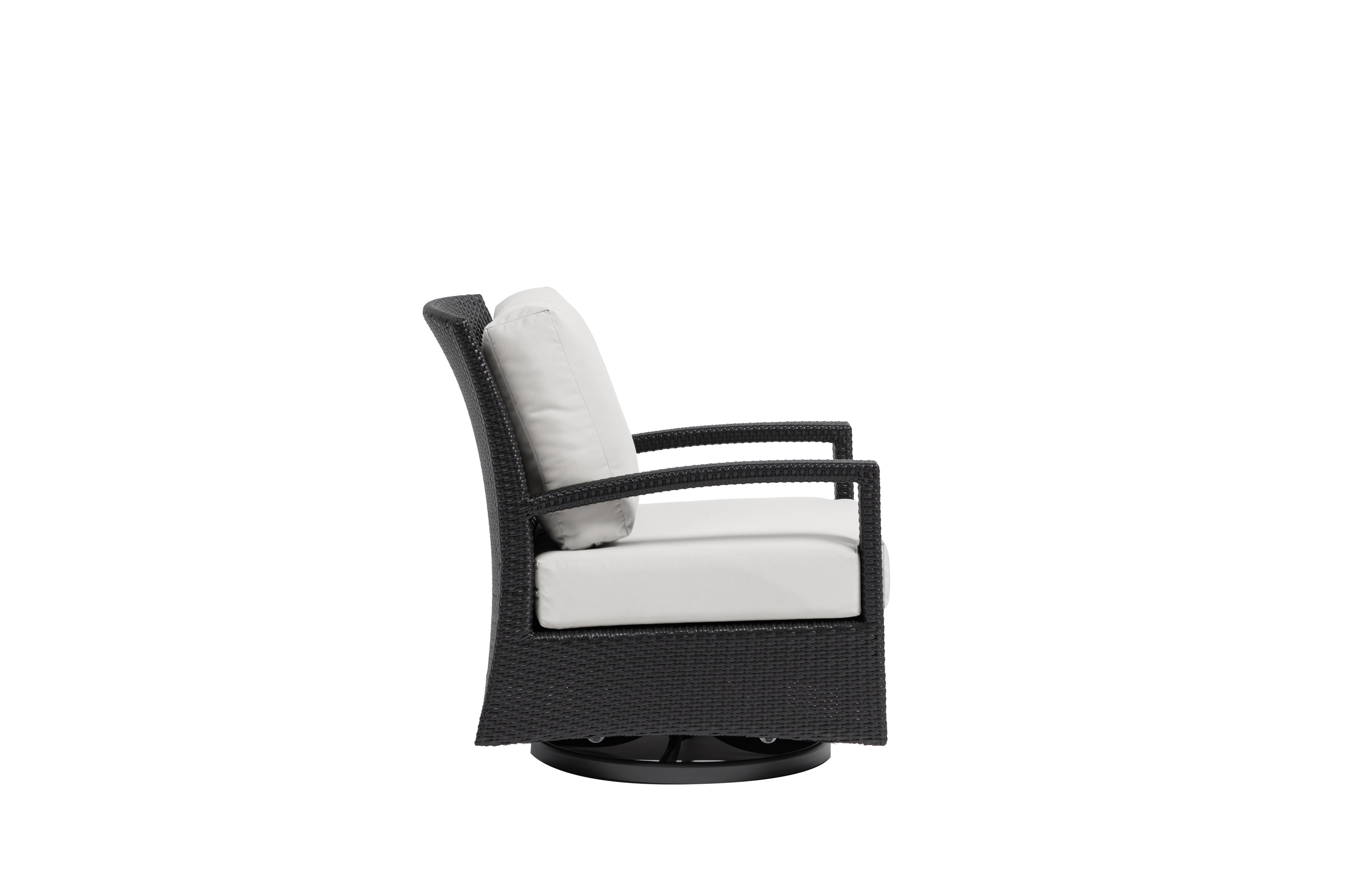 Woven Open-Arm Swivel Glider