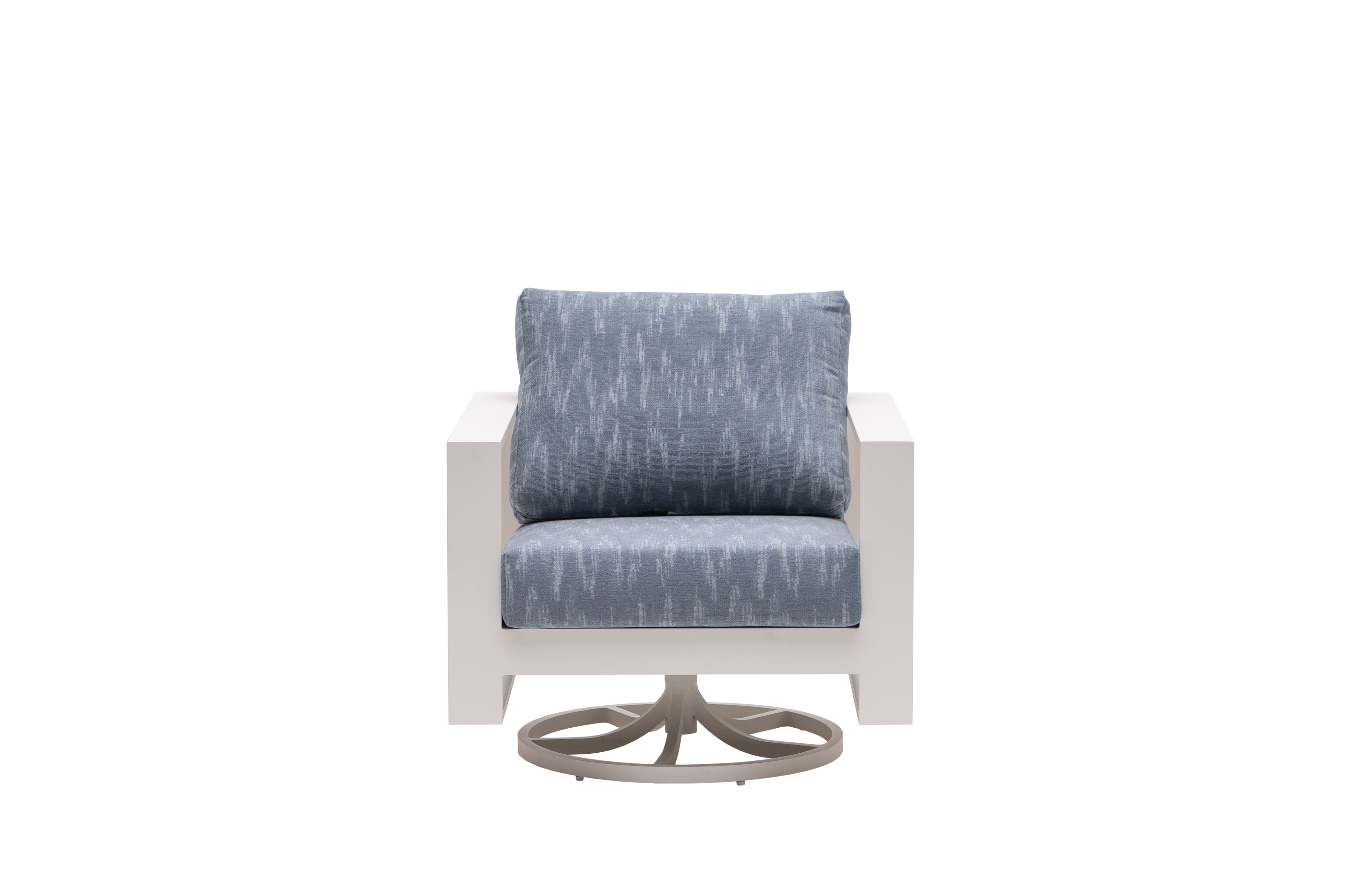 Modern Ladder-Back Swivel Club Chair