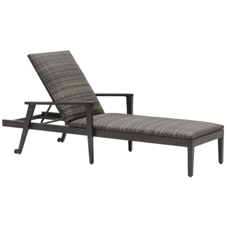 Coastal Woven Adj. Chaise w/Wheels
