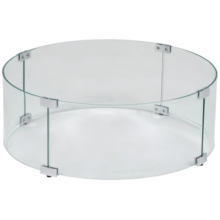 23" Rd. Glass Fire Pit Windshield