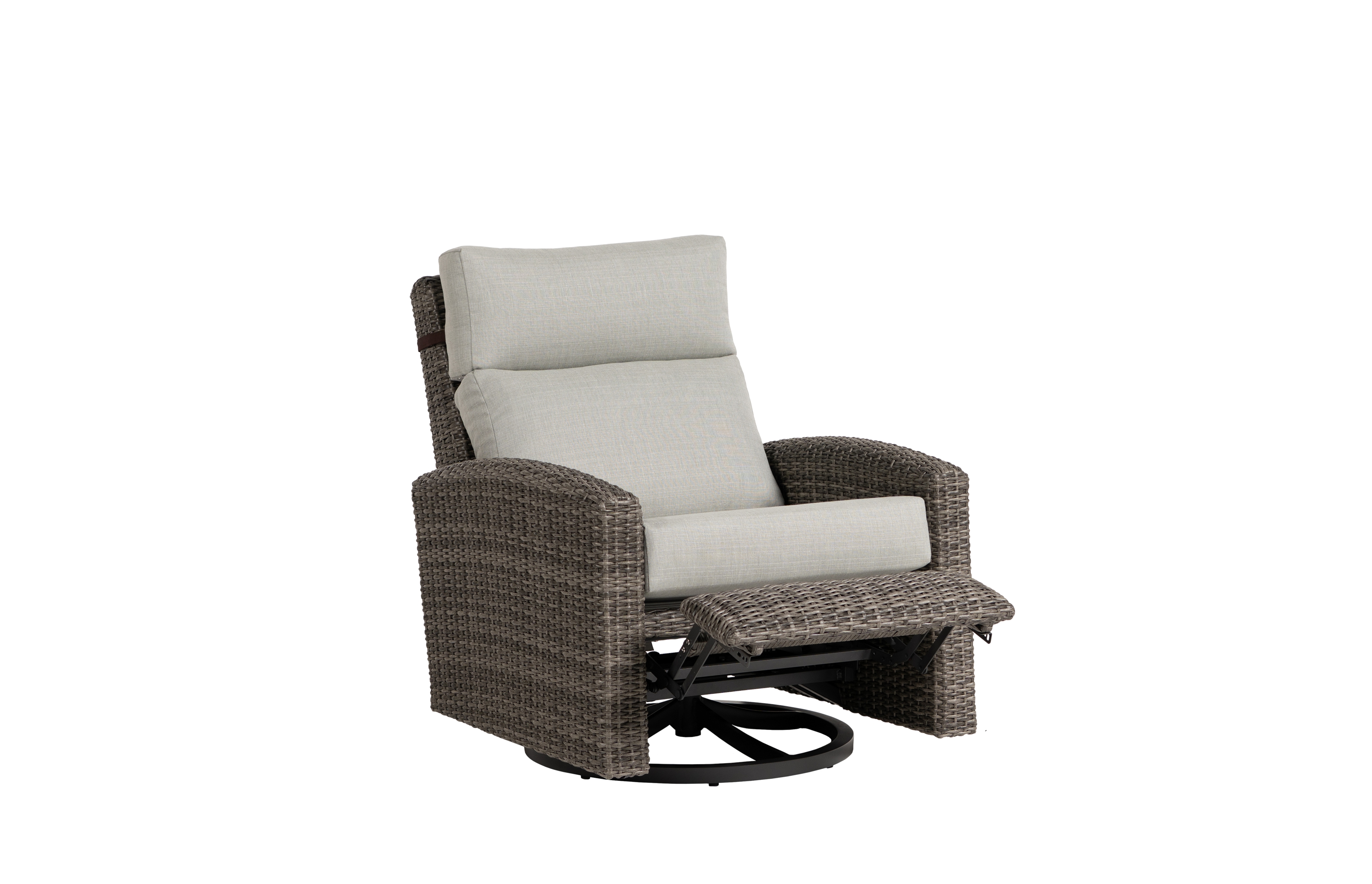 Casual Woven Swivel Recliner