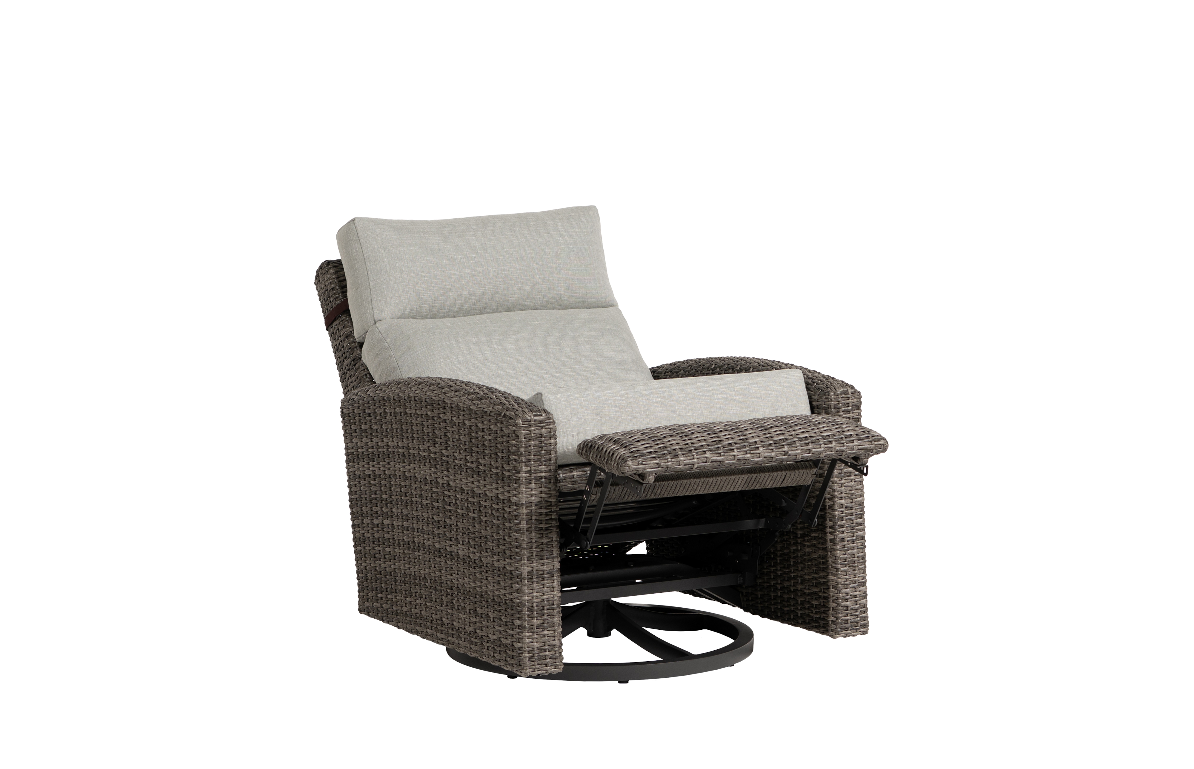 Casual Woven Swivel Recliner