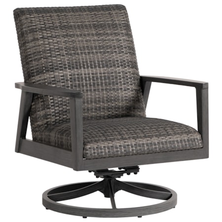 Coastal Woven Swivel Rocker