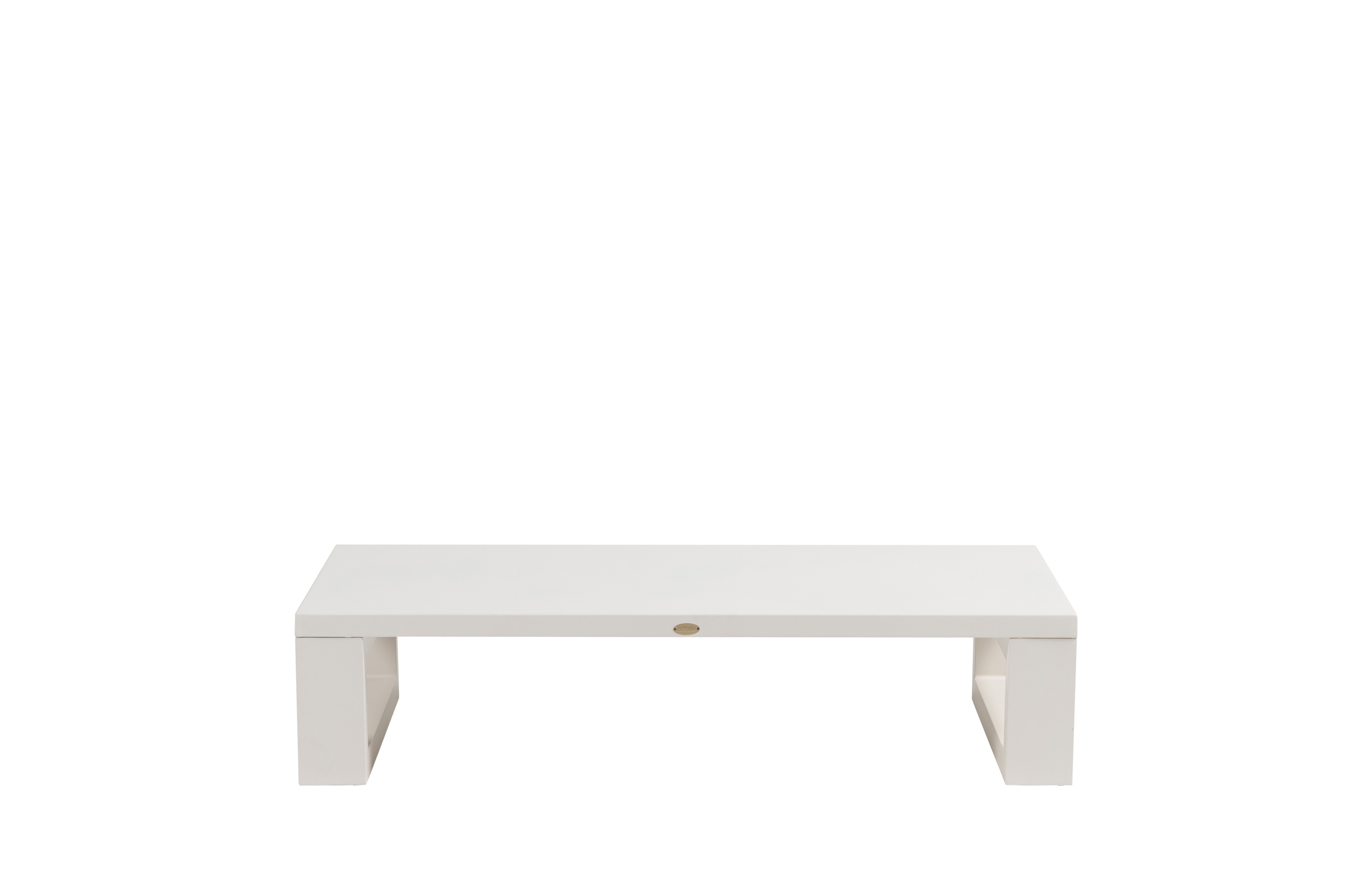 Rect. Aluminum Double-Pedestal Coffee Table