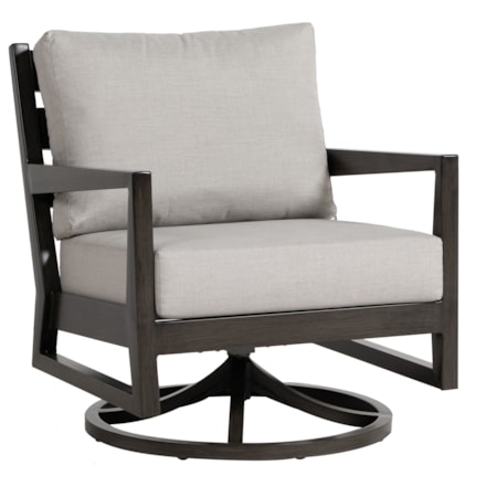 Classic Slat-Back Swivel Rocker
