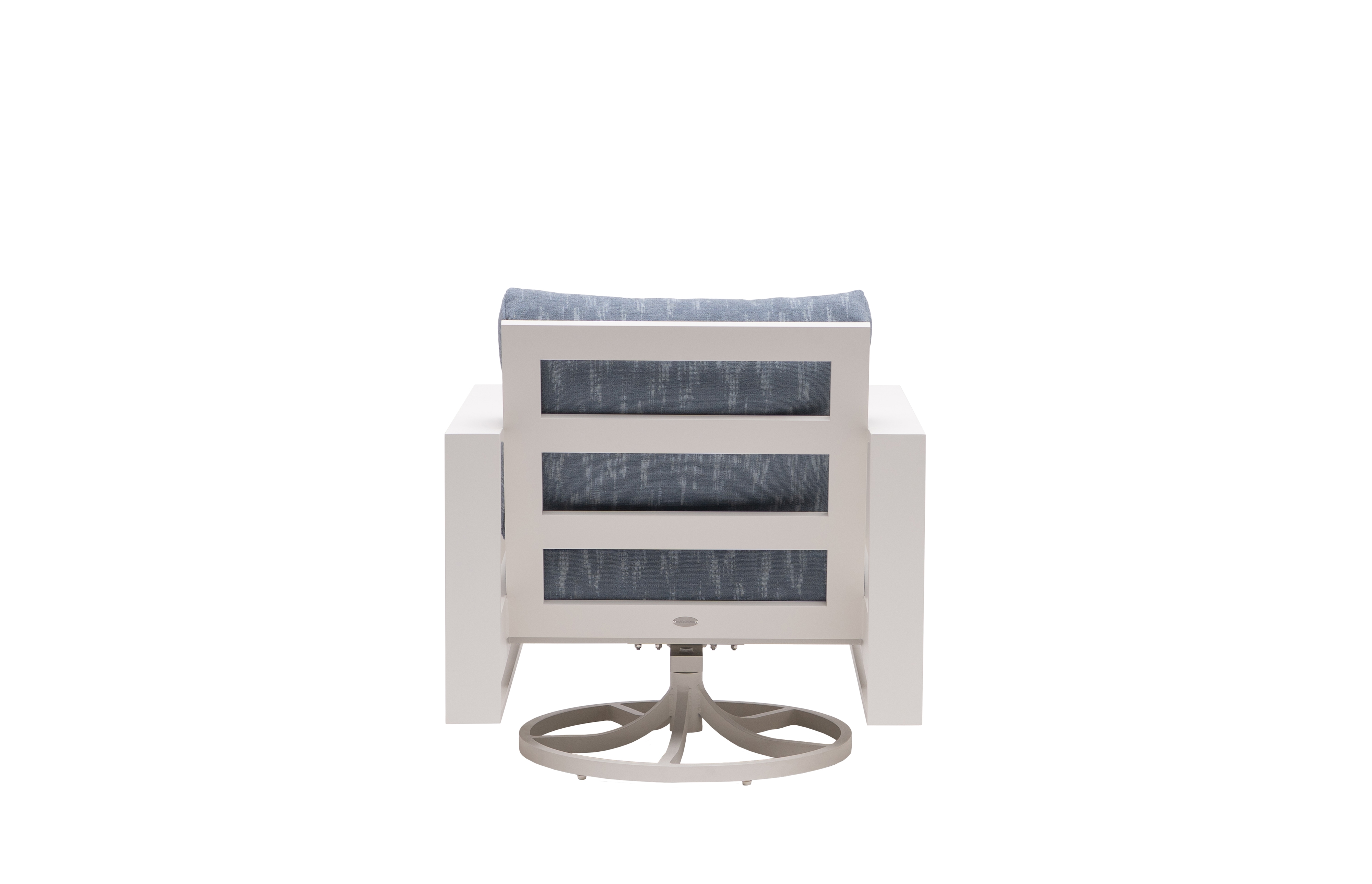 Modern Ladder-Back Swivel Club Chair