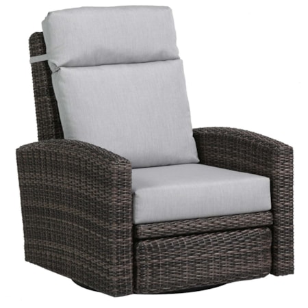 Casual Woven Swivel Recliner