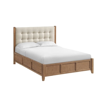 Queen Upholstered Panel Bed