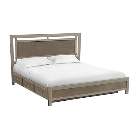 King Panel Storage Bed