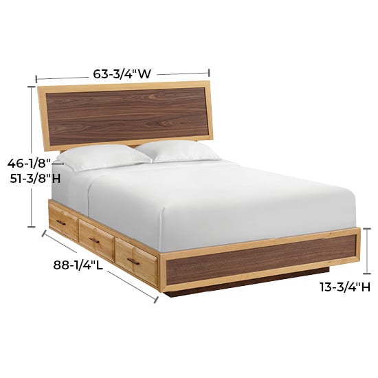 Queen Adj Storage Bed