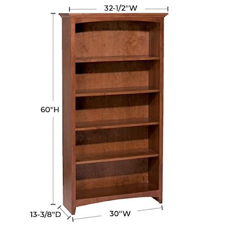 30&quot;W X 60&quot;H Bookcase