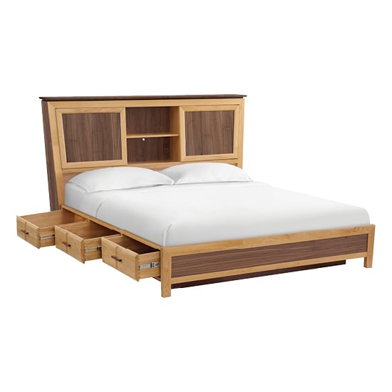 Whittier Wood Addison King Bookcase Storage Bed
