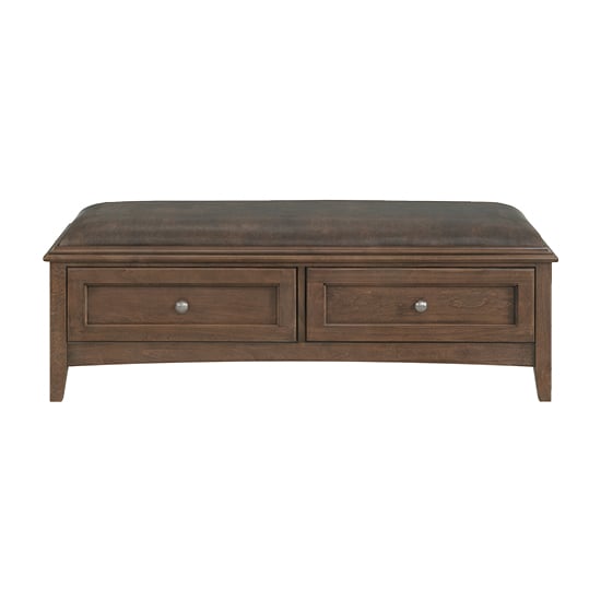Whittier Wood McKenzie 2-Drawer Bench