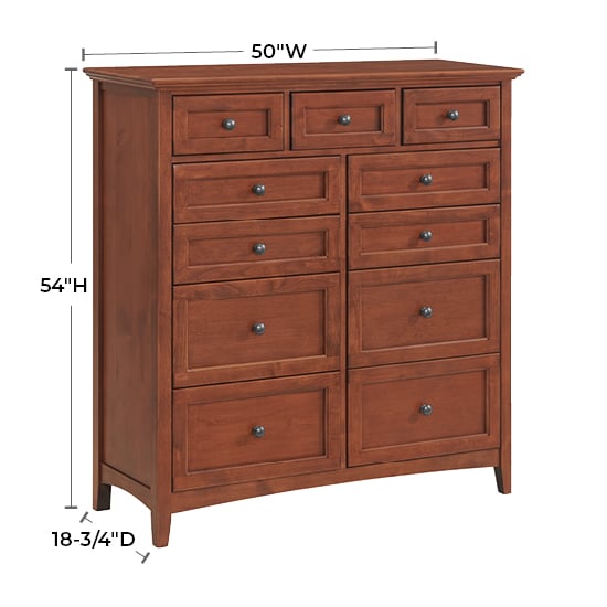 Whittier Wood McKenzie 11-Drawer Chest