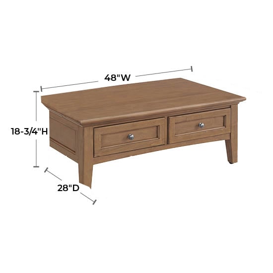 Whittier Wood McKenzie Lift-Top Coffee Table