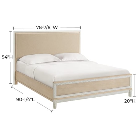 Cal-King Upholstered Panel Bed