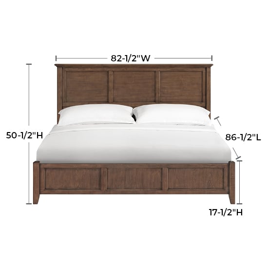 Whittier Wood McKenzie King Panel Bed