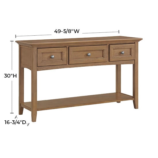 Whittier Wood McKenzie 3-Drawer Sofa Table