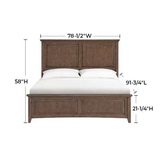 Whittier Wood McKenzie Cal-King Panel Bed