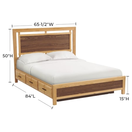 Queen Panel Storage Bed