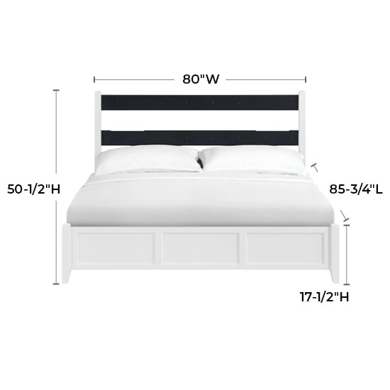 King Upholstered Panel Storage Bed