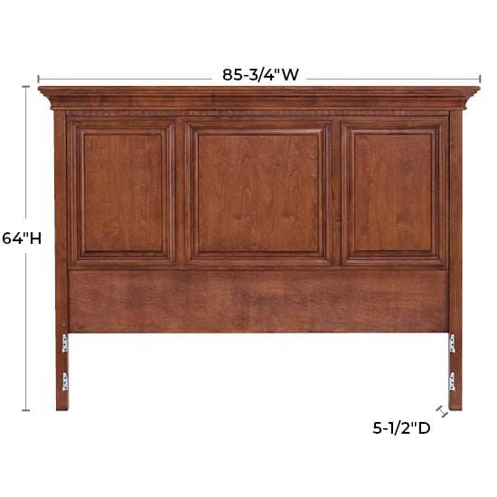 Whittier Wood McKenzie Glazed Cherry King Grand Headboard