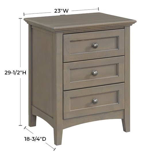 3-Drawer Nightstand