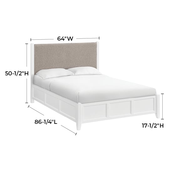 Whittier Wood McKenzie Customizable Queen Upholstered Panel Bed
