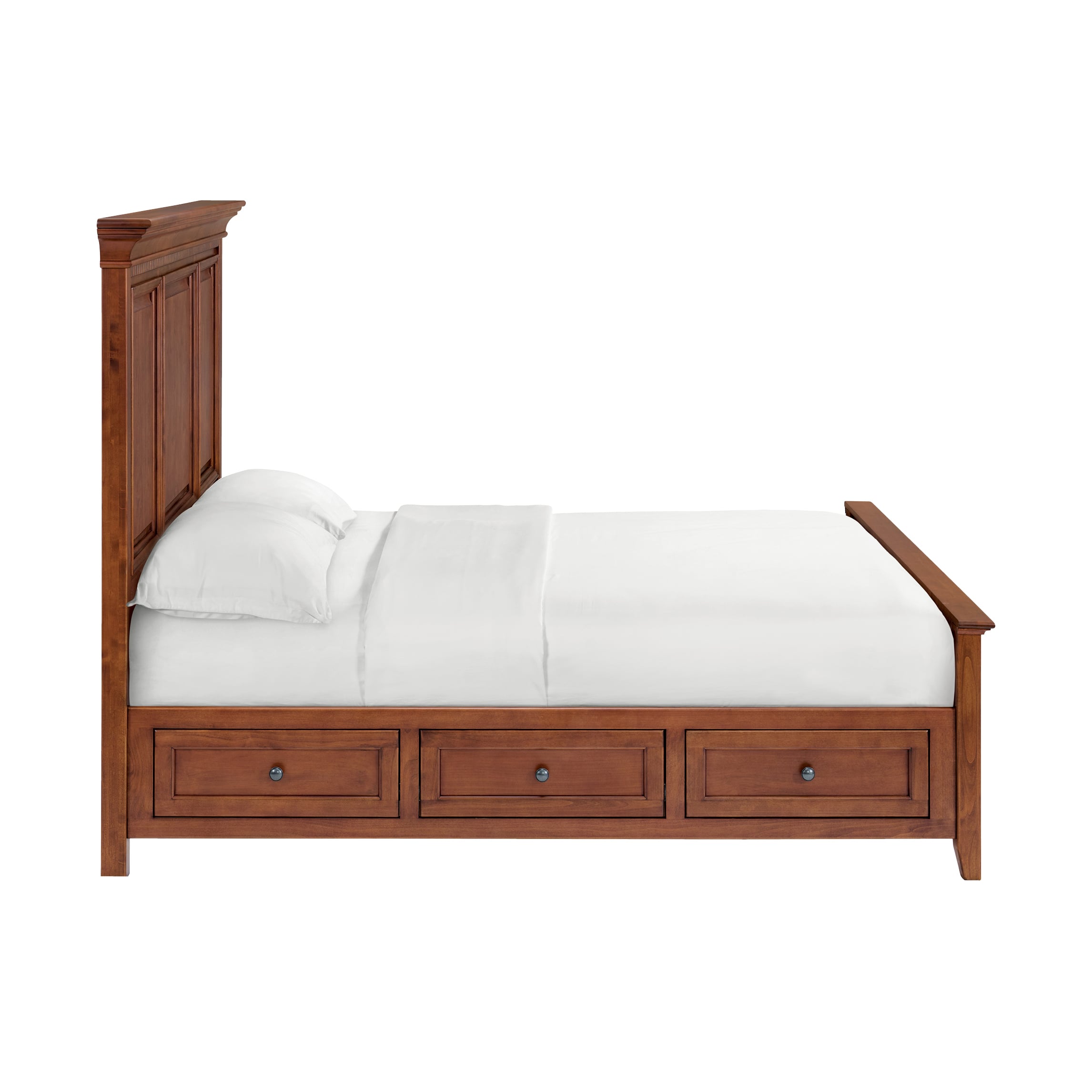 Whittier Wood McKenzie Glazed Cherry King Grand Storage Bed